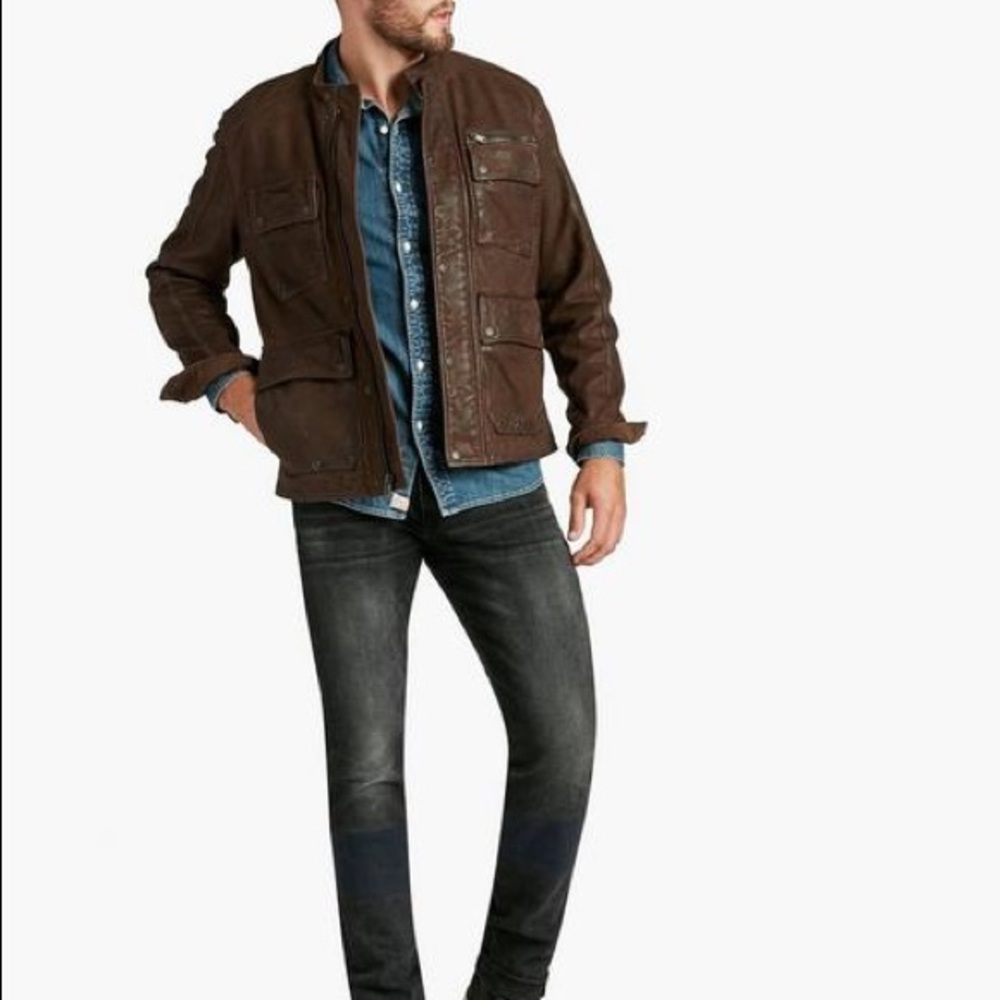 Lucky Brand Men’s Manx Leather Jacket
